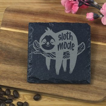 Sloth Mode Slate Coaster